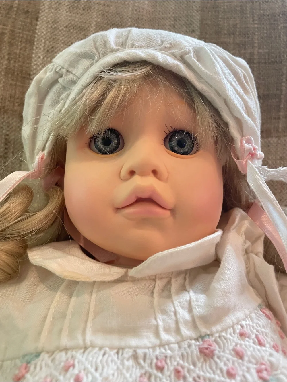 Vintage Dolls by Pauline 19” Blonde Blue Eyes Vinyl Cloth Doll #31 RARE